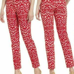 Jones New York Red Stretch Crop Jean Pants Sz 8P